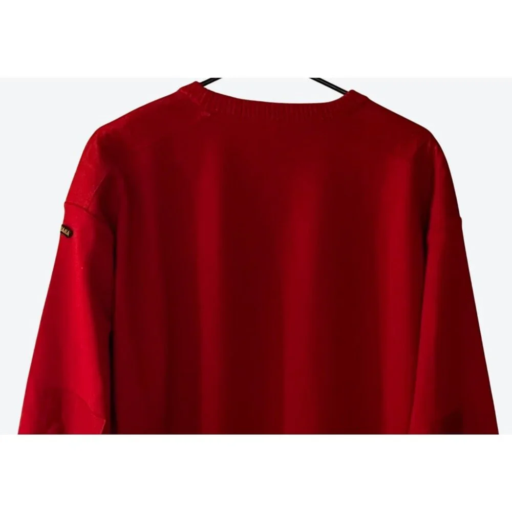 Paul & Shark Yachting Men's XXL Long Sleeve Crew Neck Red Wool Blend Sweater - Picture 5 of 10